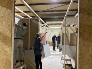 Staveley centre, plastering